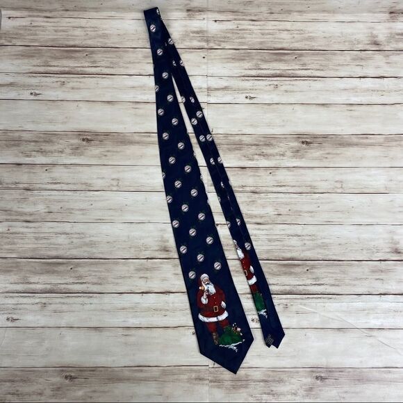 MEN'S COCA COLA SANTA CLAUS CHRISTMAS NECK TIE - Picture 2 of 7